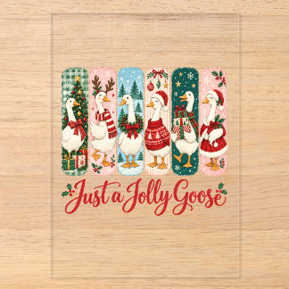 Just a Jolly Goose Christmas Acrylic Invitations
