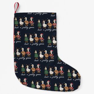 Just A Jolly Goose Christmas Duck Holiday Xmas  Small Christmas Stocking