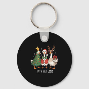 Just A Jolly Goose Christmas Goose Lovers Tree San Key Ring