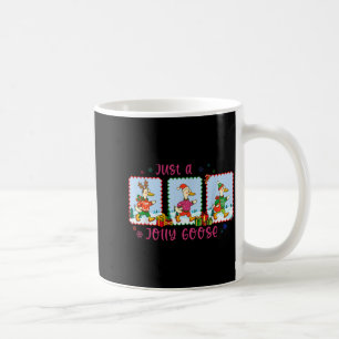 Just A Jolly Goose Christmas Santa Bow Xmas Light  Coffee Mug