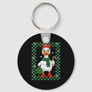Just A Jolly Goose Christmas Silly Goose Funny Xma Key Ring