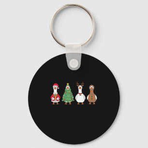 Just A Jolly Goose Christmas Tree Santa Reindeer G Key Ring