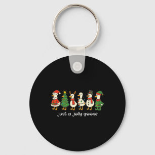Just A Jolly Goose Funny Christmas For Mens Womans Key Ring