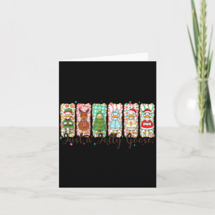 Just A Jolly Goose Funny Christmas Men Women Kids  Card
