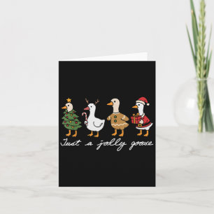 Just A Jolly Goose Santa Squad Funny Christmas Xma Card