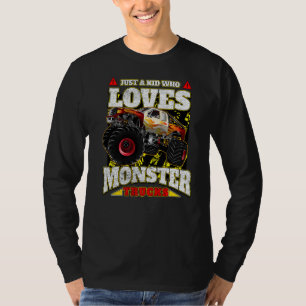 Just A Kid Who Loves Monster Trucks T-Shirt