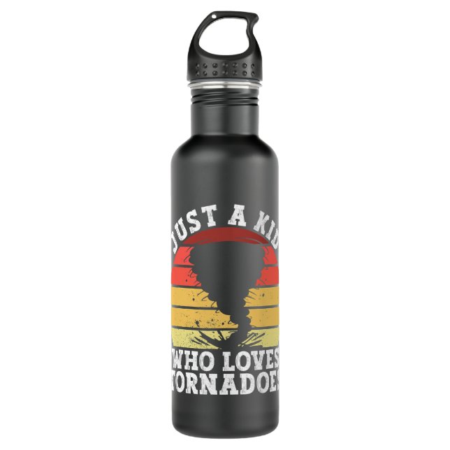 Just A Kid Who Loves Tornadoes Meteorology 710 Ml Water Bottle (Front)