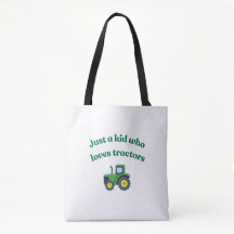 Just a kid who loves tractors - Kids t-shirt