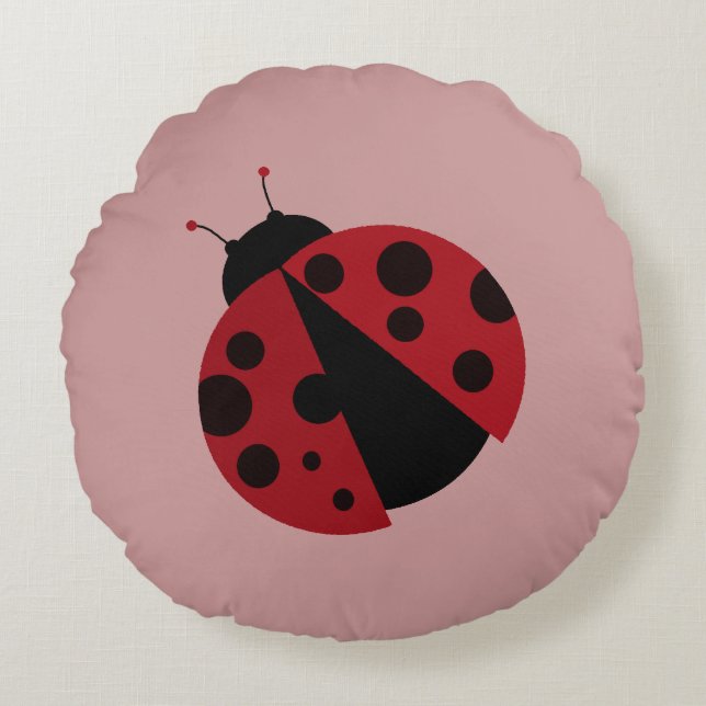 just a ladybug round cushion (Front)