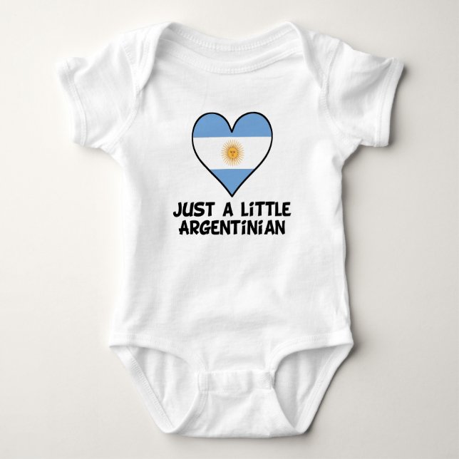 Just A Little Argentinian Baby Bodysuit (Front)