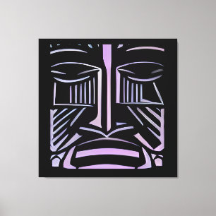 Just a Little Black and Purple Tiki Canvas Print