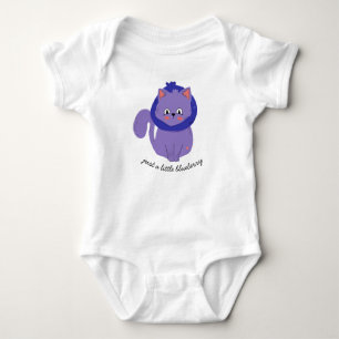 "just a little blueberry" Cat Blueberry One-Piece Baby Bodysuit