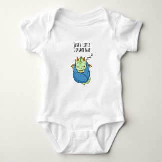 Just a Little Dragon Nap Cute Sleeping Baby Dragon Baby Bodysuit