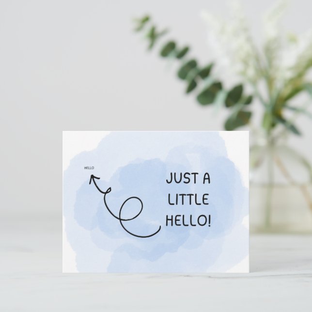 Just a Little Hello Postcard (Standing Front)