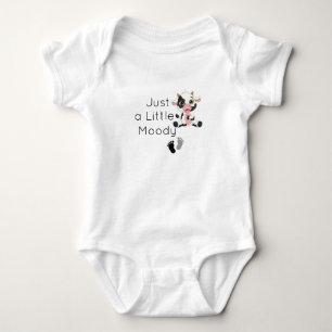 Just a Little Moody, baby shower Gift Cute Cow  Bodysuit