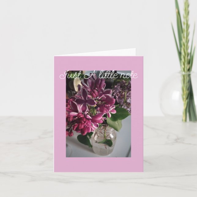 Just A little Note Folded Greeting Card (Front)