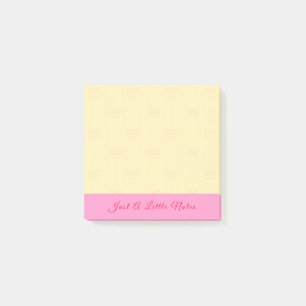 Just A Little Note Pink Bow Watermark On Yellow