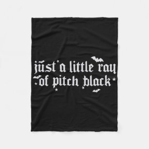 Just A Little Ray Of Pitch Black Halloween Spooky  Fleece Blanket
