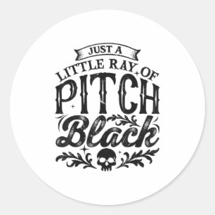 Just A Little Ray Of Pitch Black Spooky Season Hal Classic Round Sticker