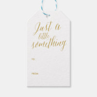 Just a Little Something | Calligraphy Gift Tag