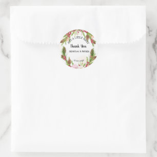Just a little Sweet Treat Christmas Wedding Favour Classic Round Sticker