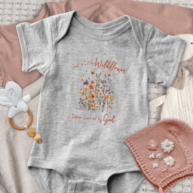 Just A Little Wildflower Watercolor Baby Girl Baby Bodysuit (Creator Uploaded)