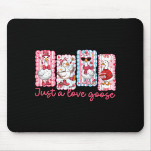 Just A Love Goose Cute Valentine Geese Coquette Wo Mouse Pad