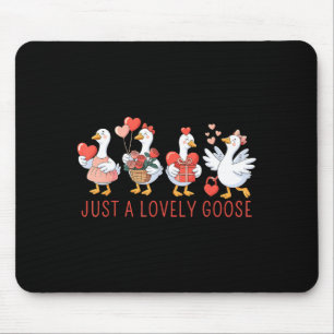 Just A Lovely Goose Cute Goose Valentines Day _1 Mouse Pad