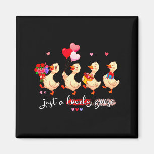 Just A Lovely Goose Cute Silly Animal Squad Valent Magnet