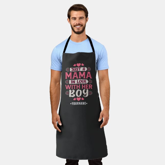 Just a Mama in Love with Her Boy Apron (Worn)