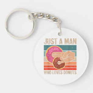 Just A Man Who Loves Doughnuts  2 In The Pinky 1 I Key Ring