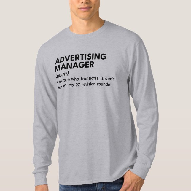 Just a Marketing Manager Being Funny T-Shirt (Front)