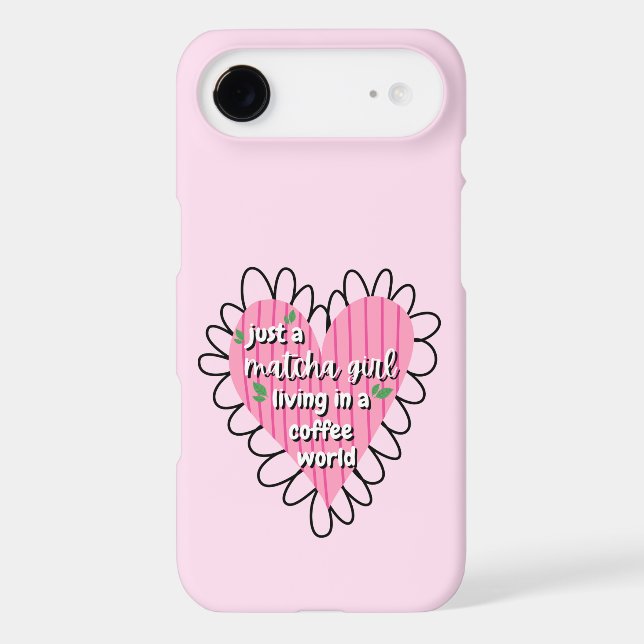 Just a Matcha Girl Heart Aesthetic – Pink Cute  (Back)