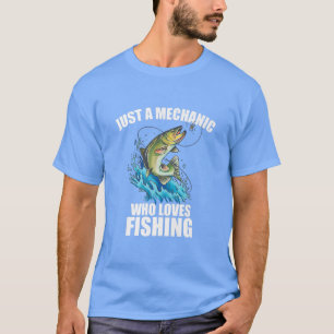 Just A Mechanic Who Loves Fishing Premium T-Shirt