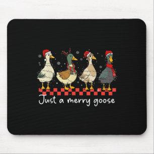 Just A Merry Goose Christmas Xmas Lights Pyjamas H Mouse Pad