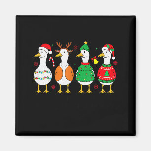 Just A Merry Goose Xmas Funny Santa Goose Christma Magnet