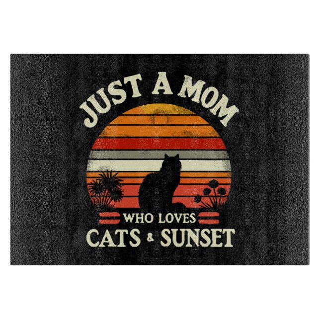 Just a mum who loves cats cutting board (Front)