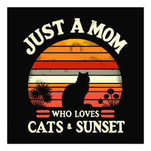 Just a mum who loves cats photo print