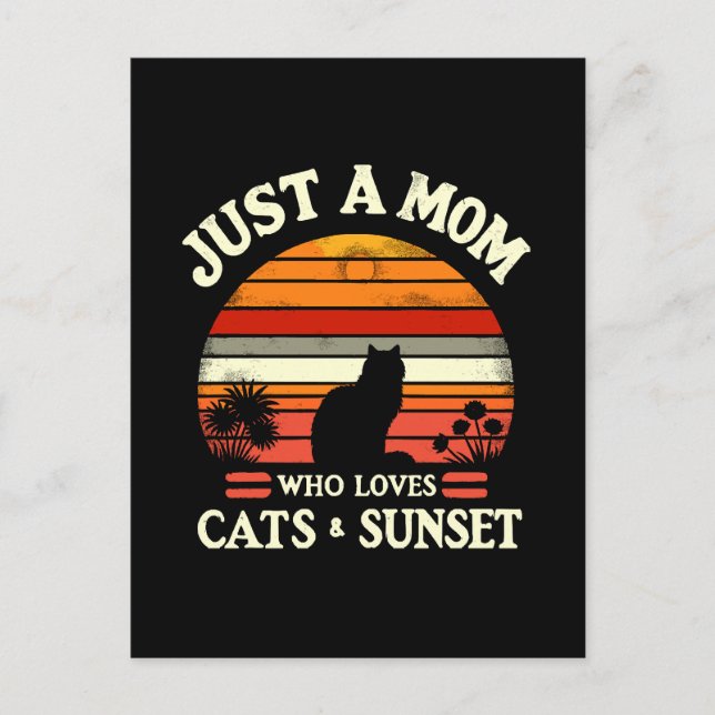 Just a mum who loves cats postcard (Front)