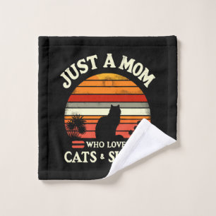 Just a mum who loves cats wash cloth