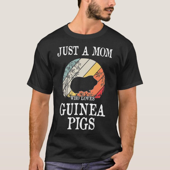 Just A Mum Who Loves Guinea Pigs Premium _1  T-Shirt (Front)