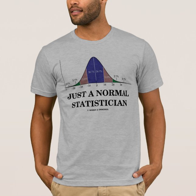 Just A Normal Statistician (Bell Curve Humour) T-Shirt (Front)