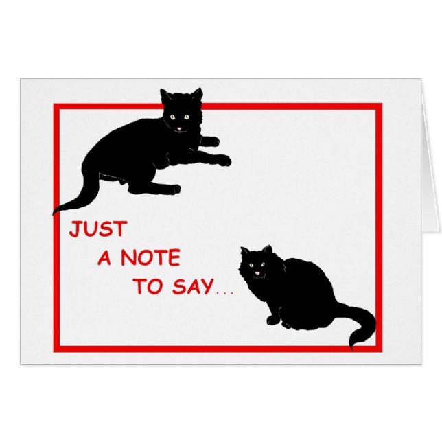Just a Note Black Cats (Front Horizontal)