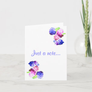 "Just a note" greeting card