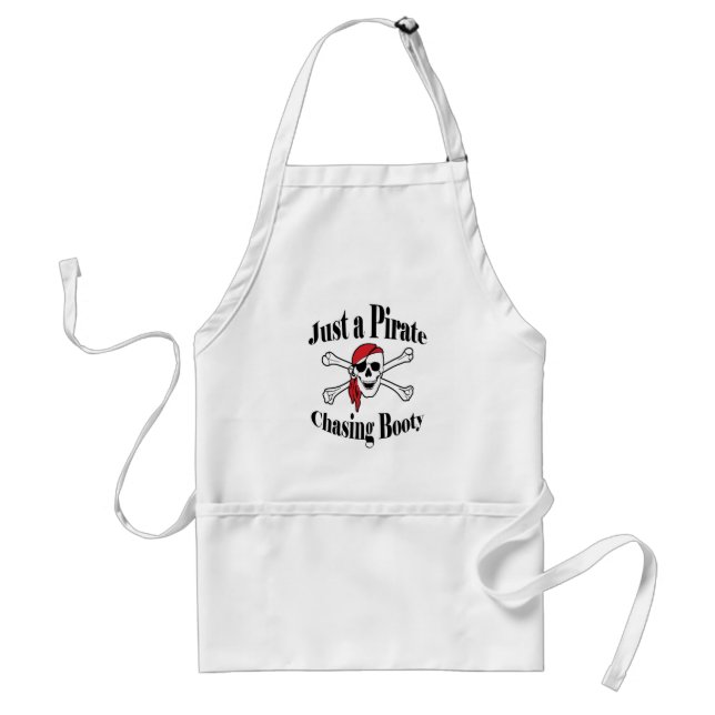 Just a Pirate Chasing Booty - Colourful Skull Standard Apron (Front)