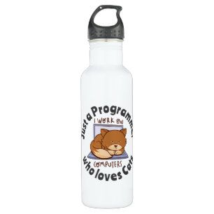 Just a programmer who loves cats 710 ml water bottle
