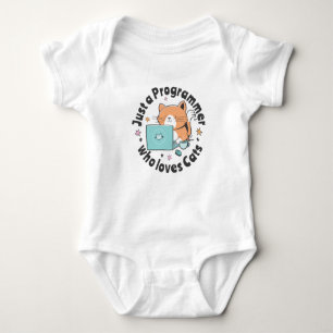 Just a programmer who loves cats baby bodysuit