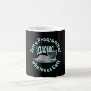 Just a programmer who loves cats coffee mug