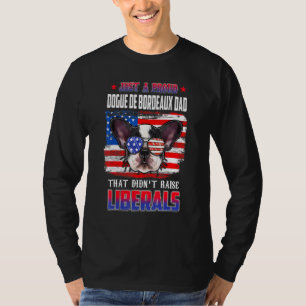 Just A Proud French Bulldog Dad Merica Dog 4th Of T-Shirt
