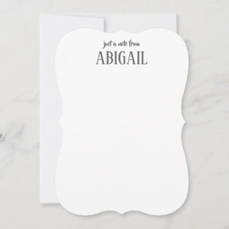 Just a Quick Note Card